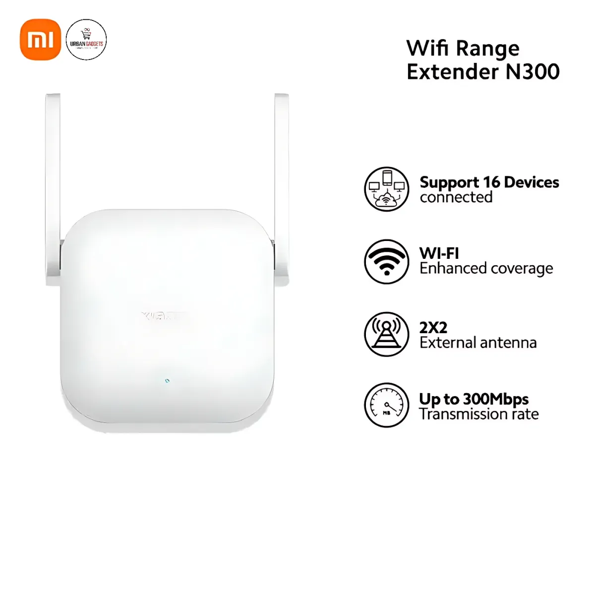 Xiaomi N300 Wifi Range Extender with 300Mbps