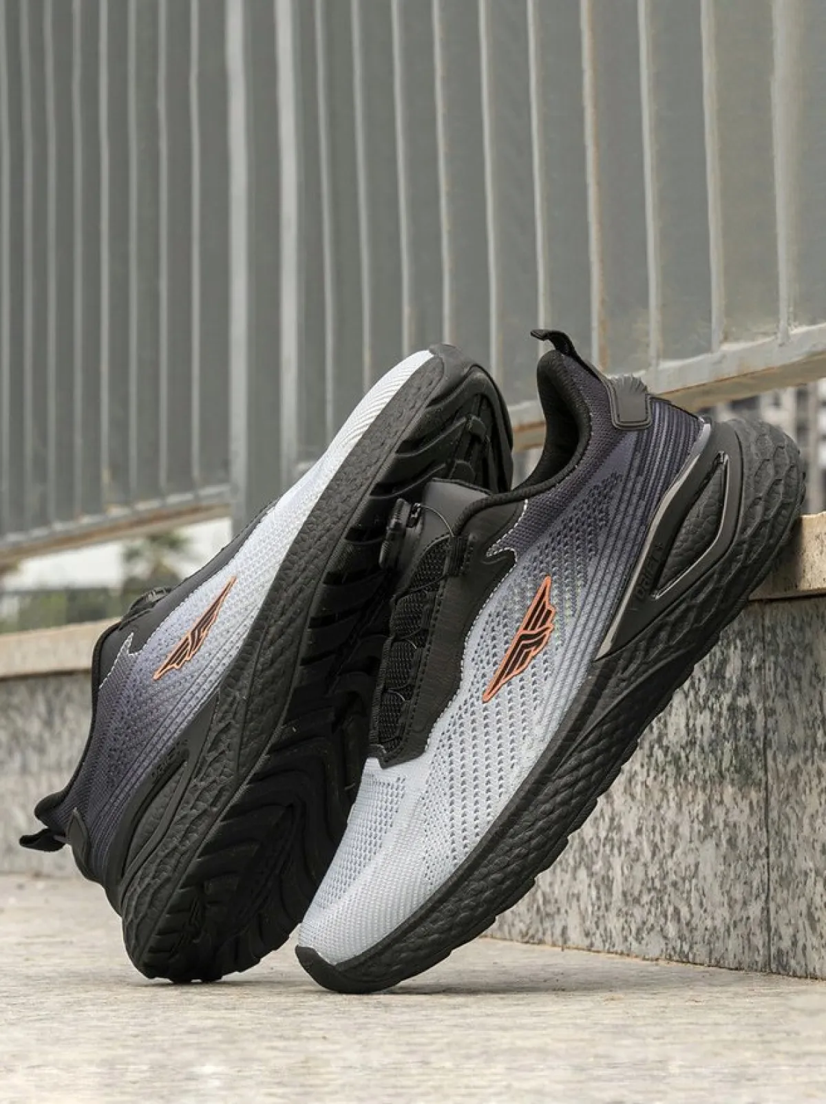 Redtape Dial Lace Athleisure Sport Shoes For Men | Black Hblue Edition