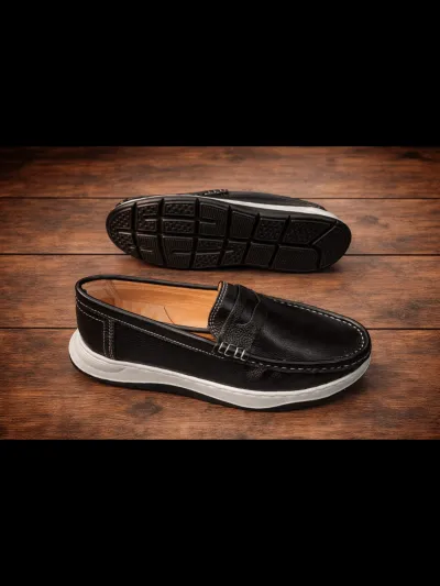 Premium Royal Cobra 100% Cow Leather Black Color Loffer_img_0