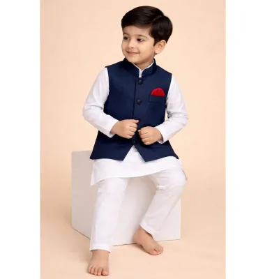 Baby panjabi set (Koti Navy-blue)_img_0