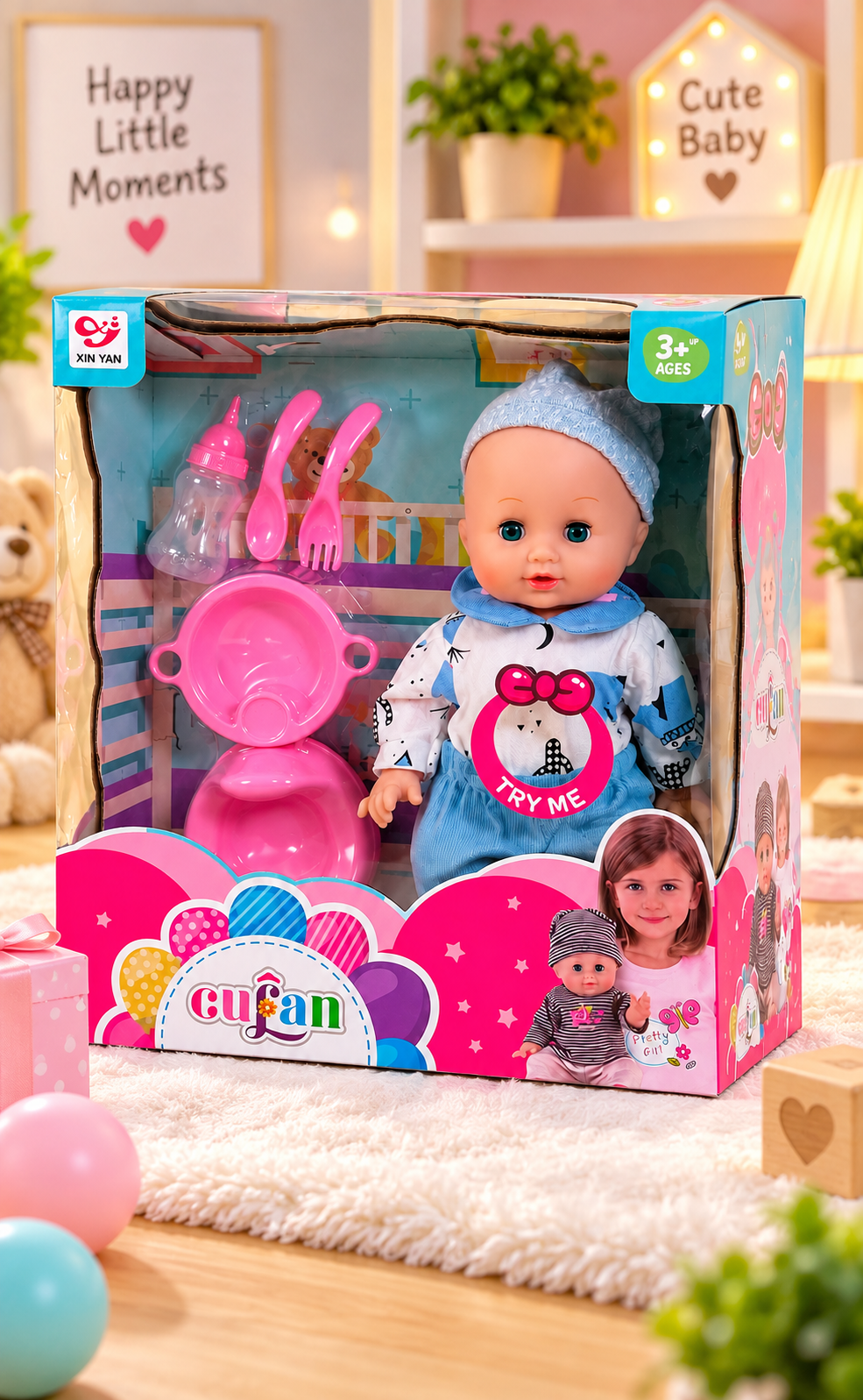Cute Baby Doll Play Set thumbnail 2