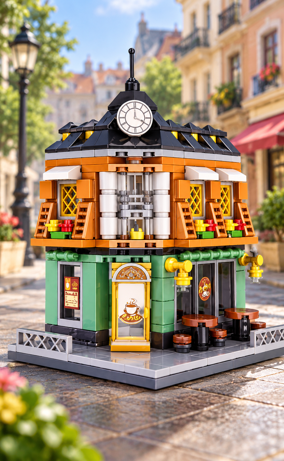 JIOLE Architecture Classic City Street Building Blocks Set – 213 Pcs, 4-in-1 thumbnail 2