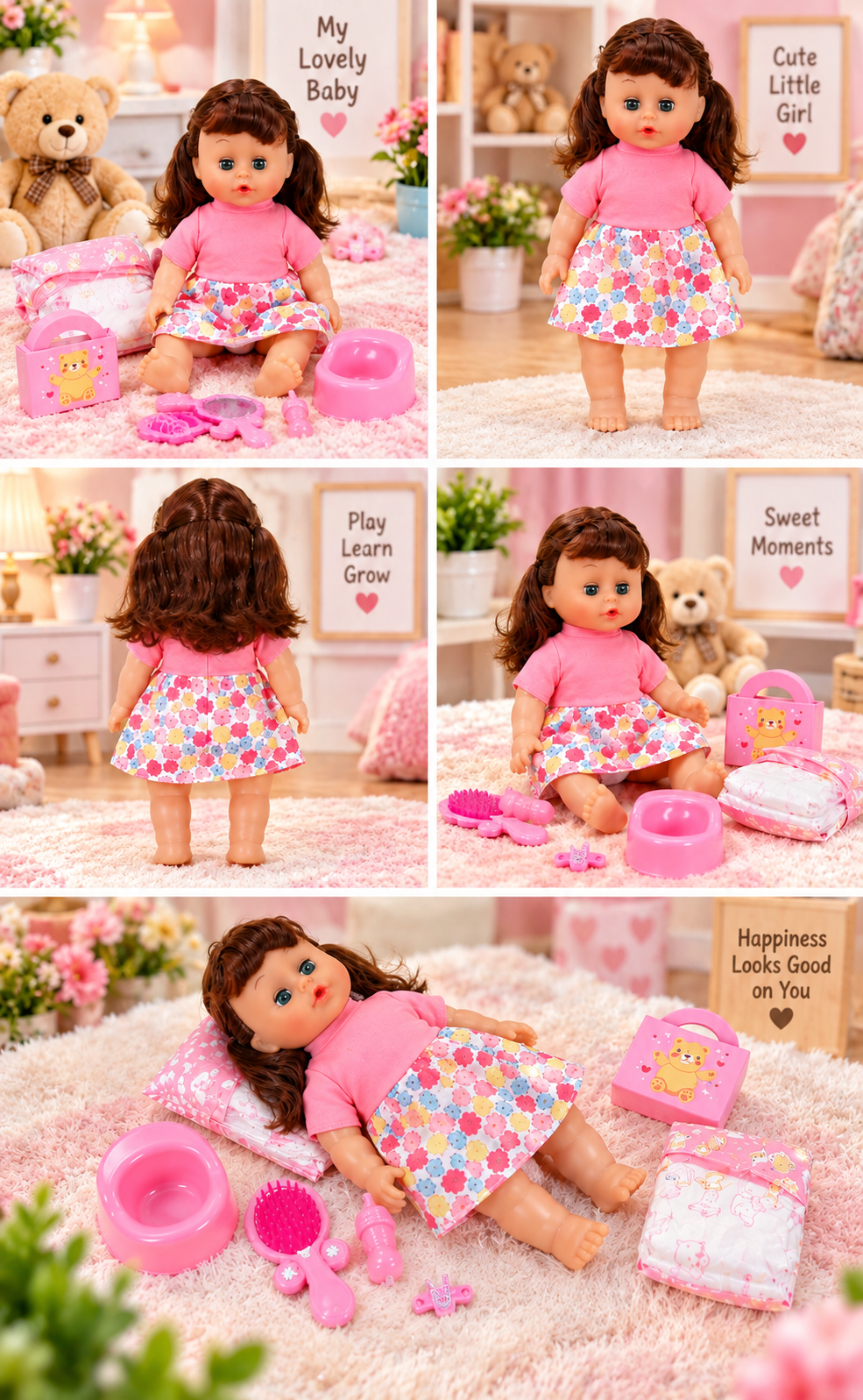 Cute Baby Doll Play Set thumbnail 4