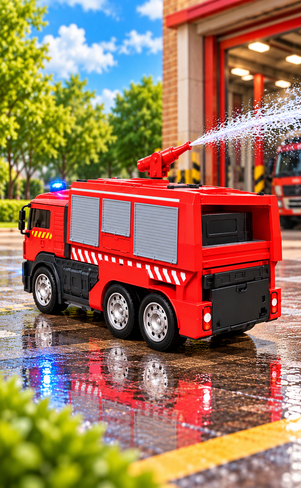 2-in-1 Transforming Fire Rescue Engine Bot thumbnail 3