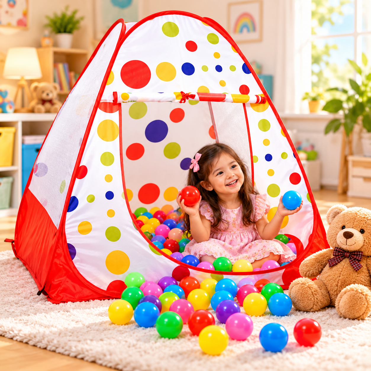 Kids Indoor Play Tent House-Princess Dream Playhouse thumbnail 4