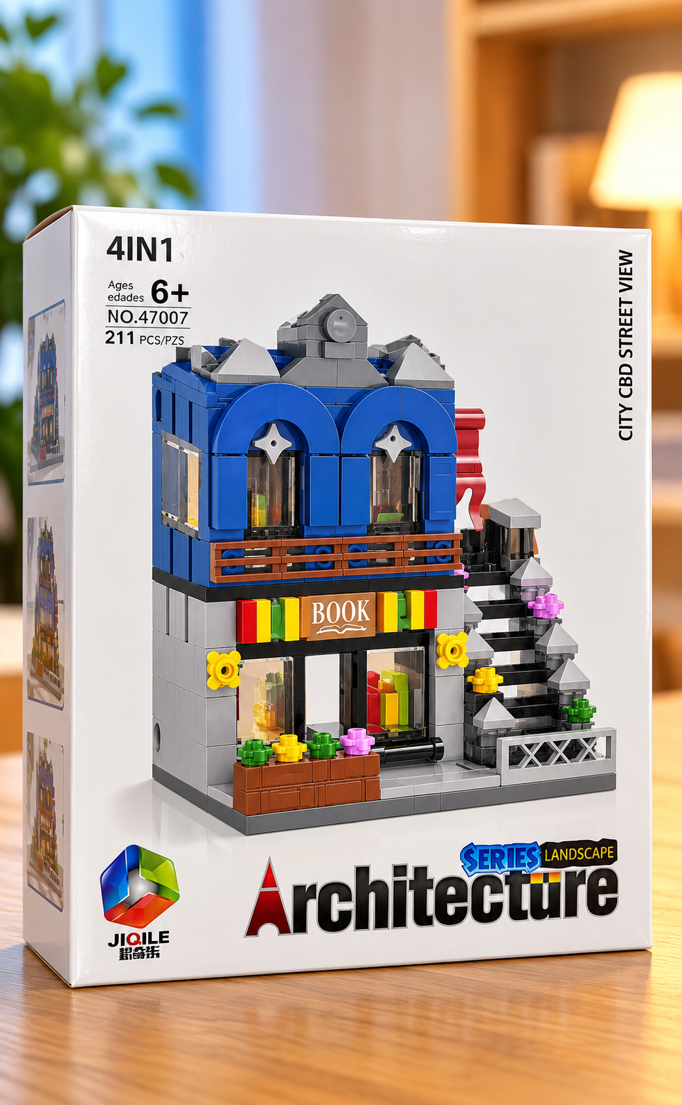 JIOLE Architecture City CBD Street View Building Blocks Set – 211 Pcs, 4-in-1 thumbnail 2