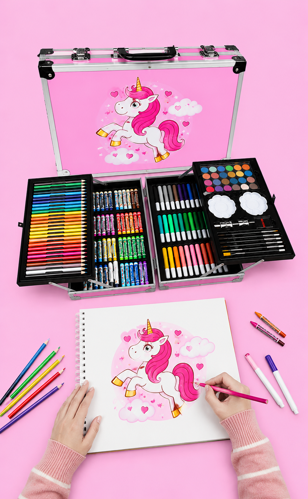 145+ Pcs Deluxe Unicorn Art Kit