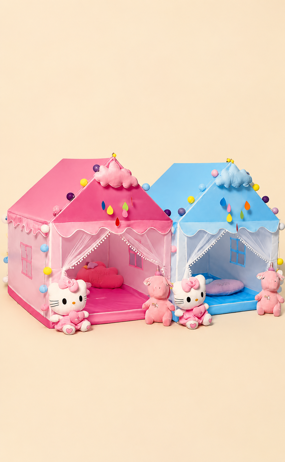 Kids Indoor Play Tent House-Princess Dream Playhouse