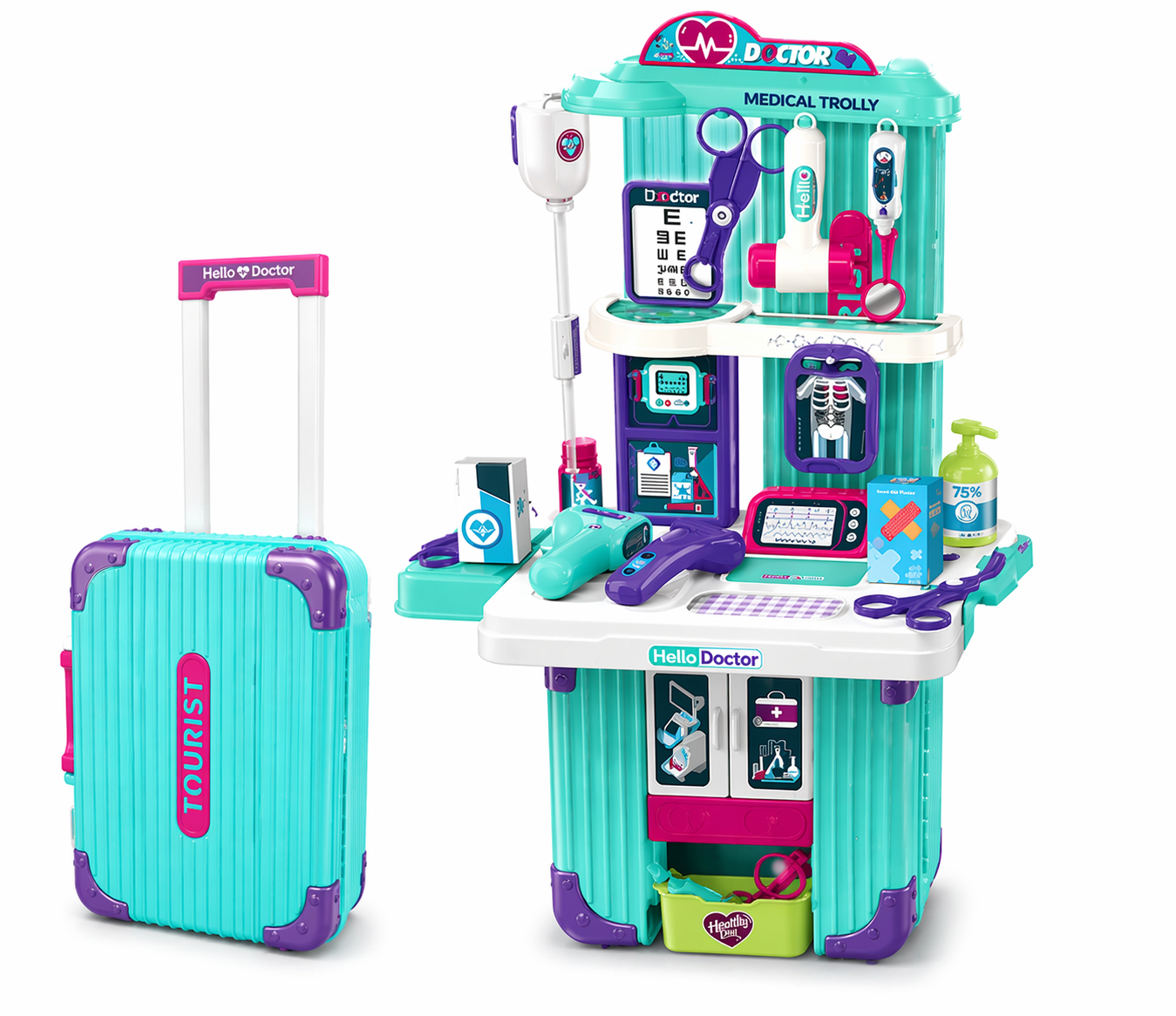 Kids Doctor Trolley Suitcase Set thumbnail 5