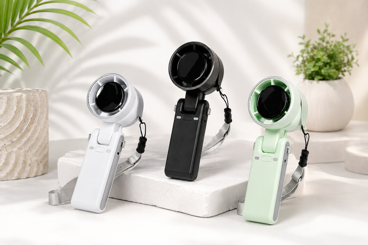 1800 mAh 5 Speed Portable Turbo Handheld Fan USB Rechargeable Foldable Mini Cooling Fan