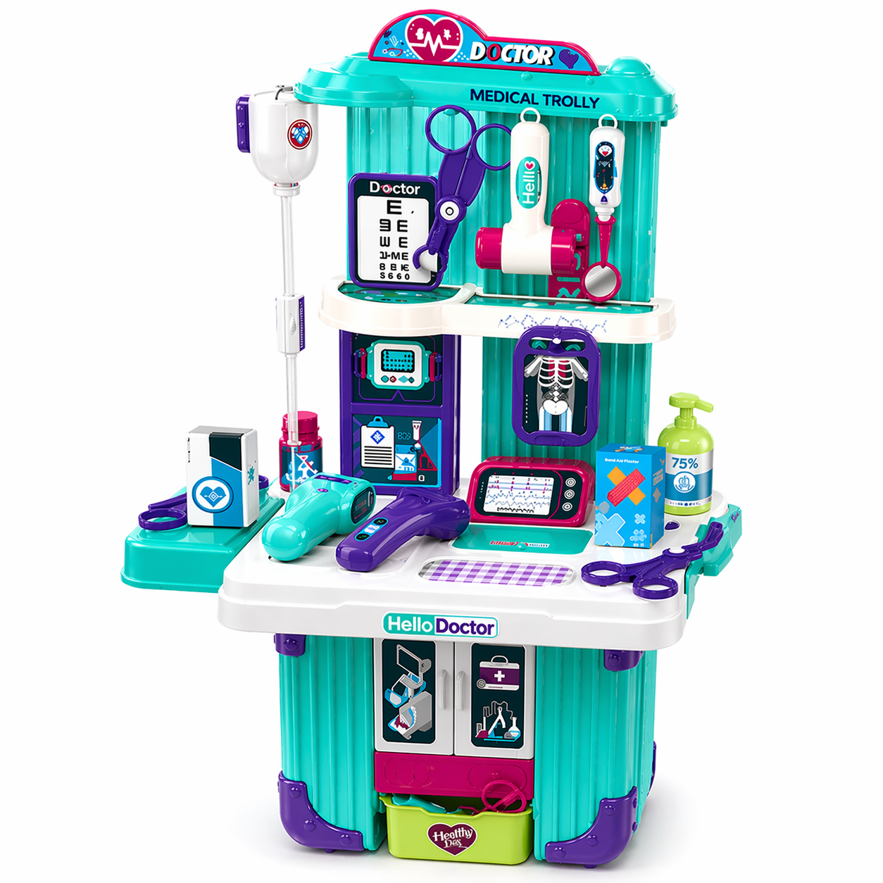 Kids Doctor Trolley Suitcase Set thumbnail 2