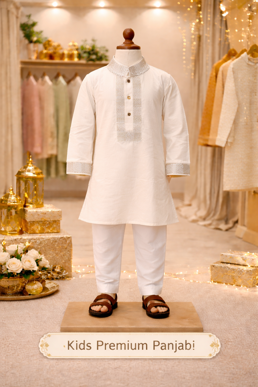 Kids Premium Panjabi Set with Paijama thumbnail 2