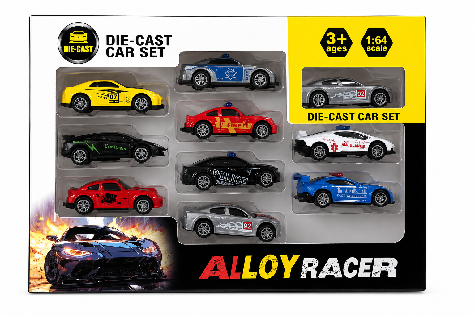 Metal Speedster Car Pack 10 pcs