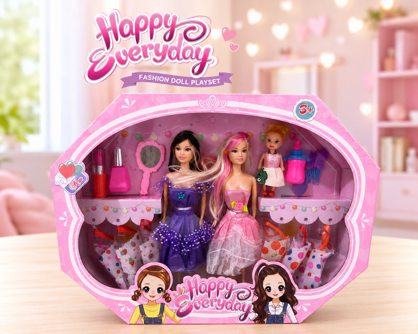 Princess Dress-Up Doll Set