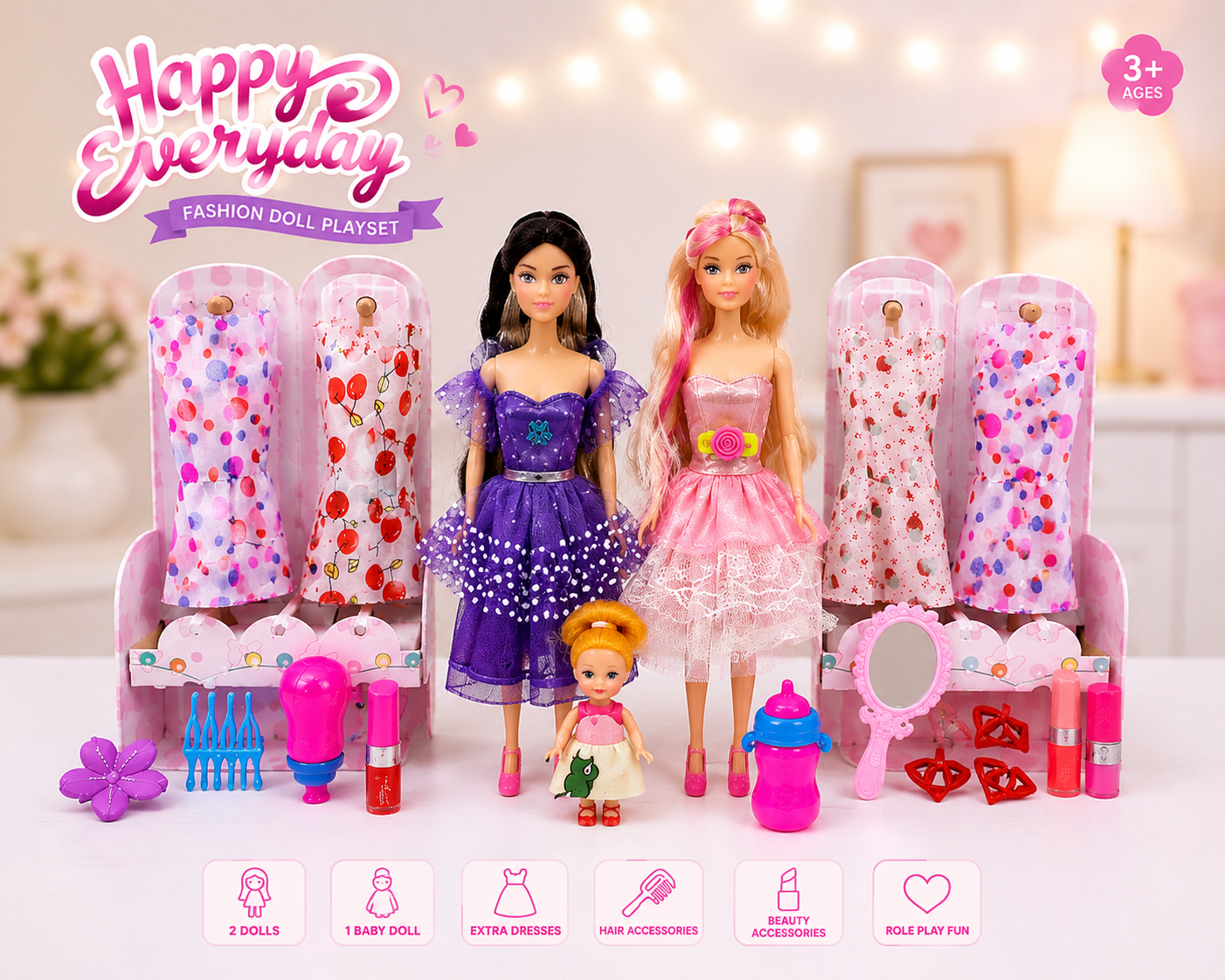 Princess Dress-Up Doll Set thumbnail 2
