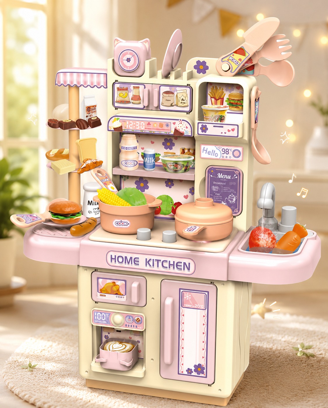 Kitchen Set Toys 81 CM, 44 Pcs thumbnail 2