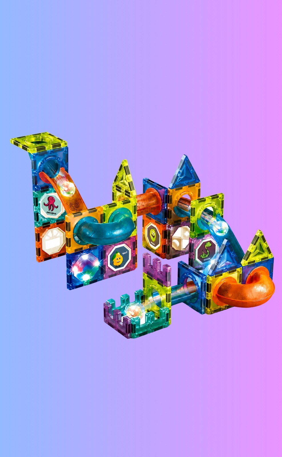 Magic Glow Magnetic Marble Run 110 pcs thumbnail 4