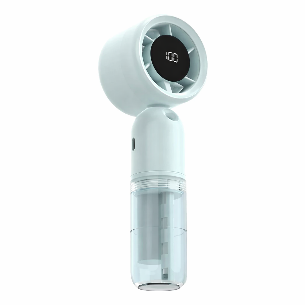 2 in 1 Portable 3000mAh Ice Cooling Mist Spray Fan thumbnail 6