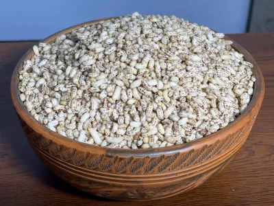 লাল চালের হাতে ভাঁজা মুড়ি - Red Puffed Rice_img_0