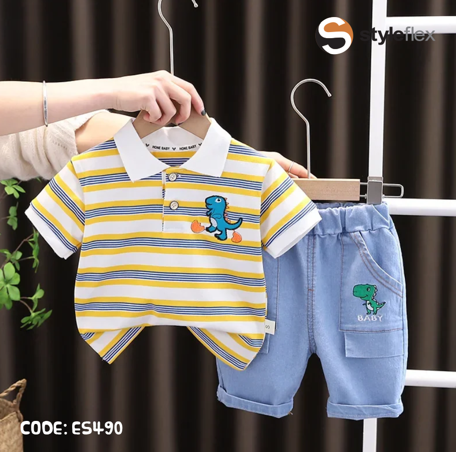 Dino Stripe - Imported Baby Set - Exclusive Set