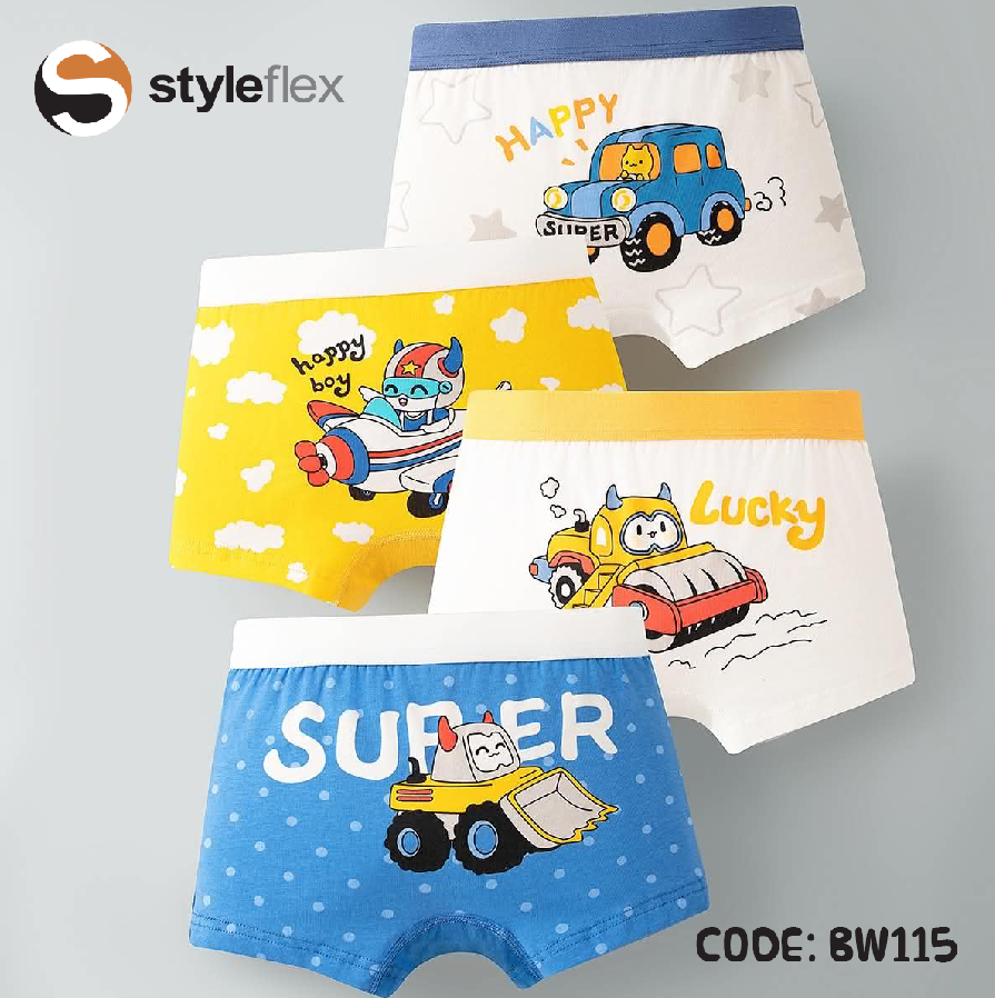 Kids Boxer - Cars Set - 4 in 1 Pack