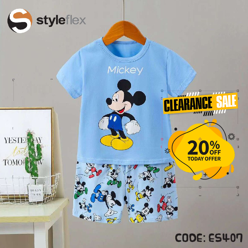 Blue Micky - Imported Baby Set - Casual Set