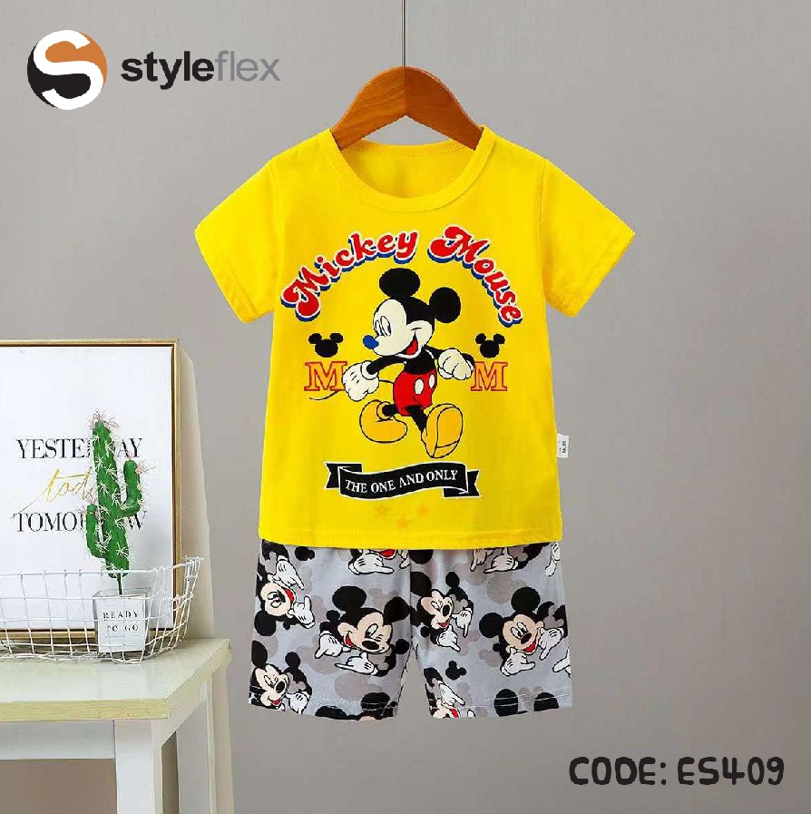 Yellow Micky - Imported Baby Set - Casual Set