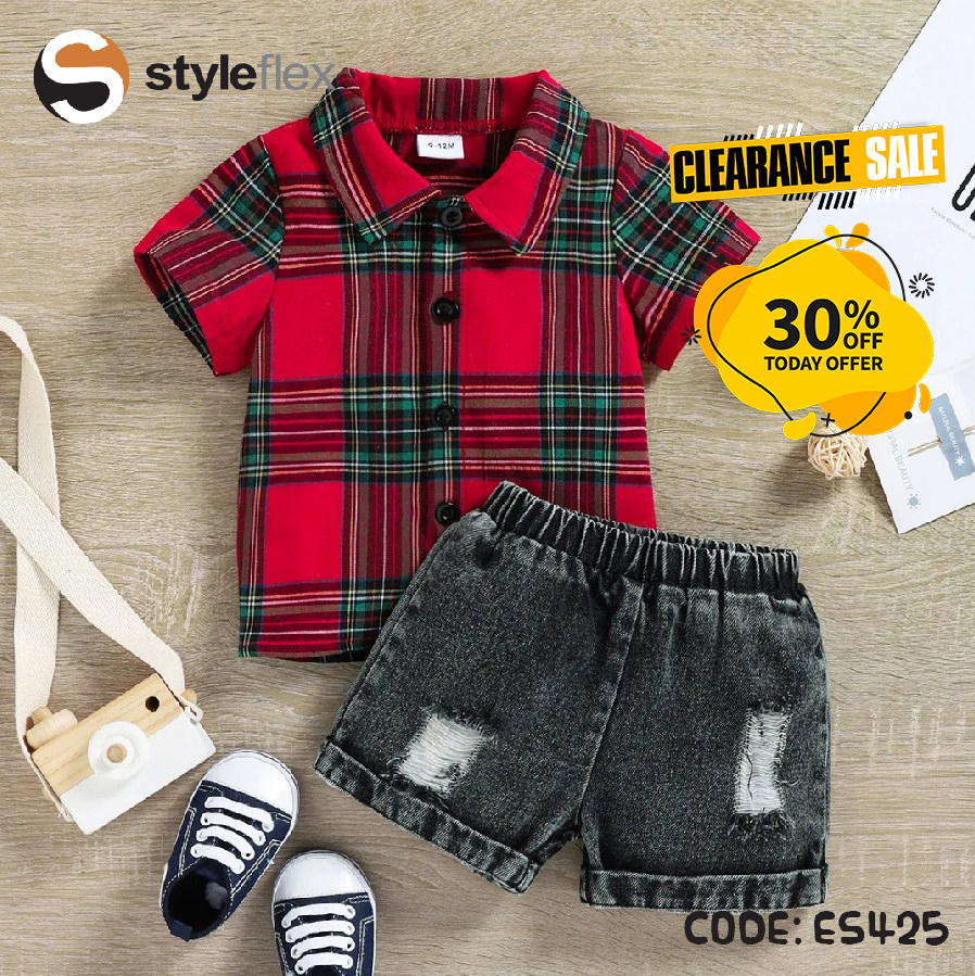 Red Check - Imported Kids Set - Exclusive Set