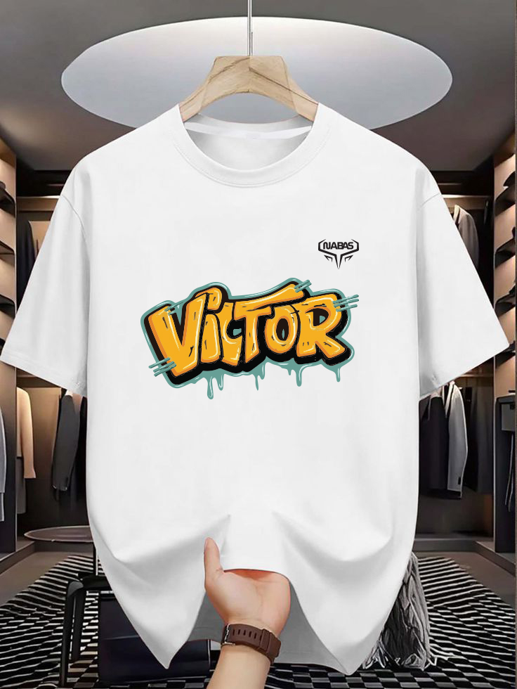 Victor Drip Print Oversized T-Shirt
