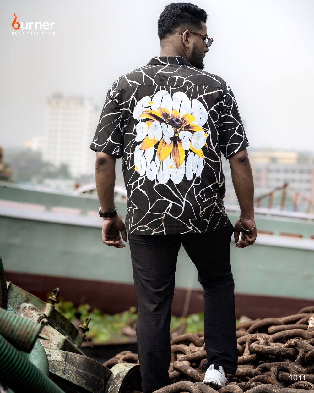 Cuban Collar Boxy Shirt GOOD DAY, Code- 1011 - Image 4