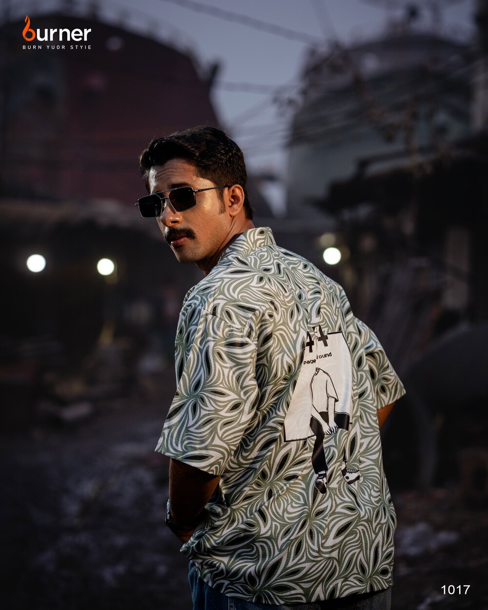 Cuban Collar Boxy Shirt EROOR, Code-1017 - Image 4