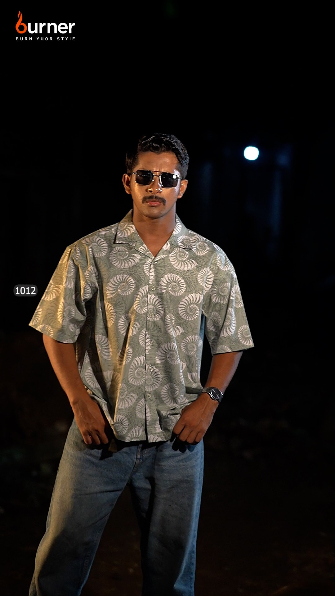 Cuban Collar Boxy Shirt BORN FREE, Code- 1012 - Image 3