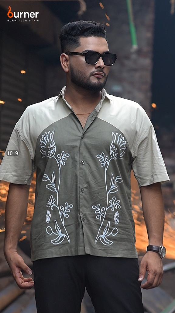 Boxy Shirt FLOWER, Code-1019 - Image 4