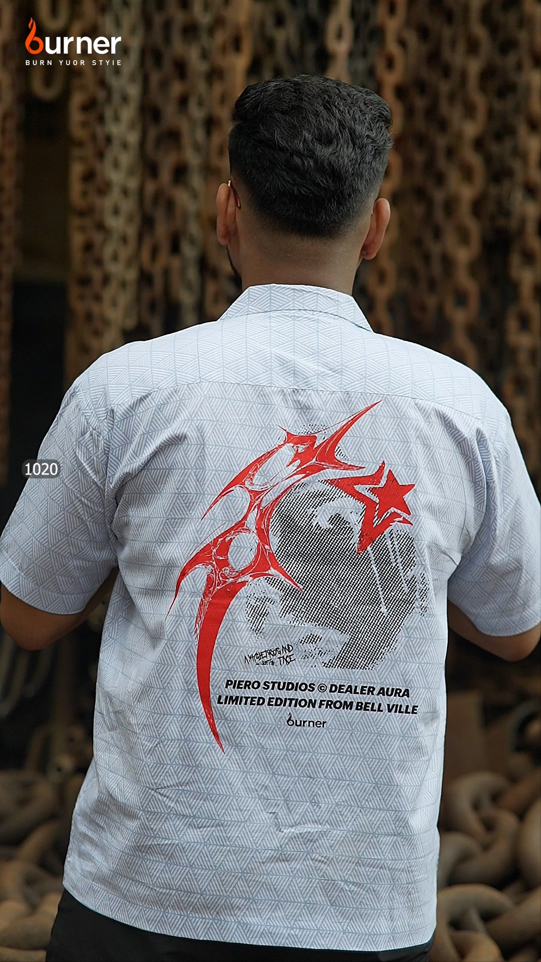 Cuban Collar Boxy Shirt SAVAGE, Code-1020 - Image 2