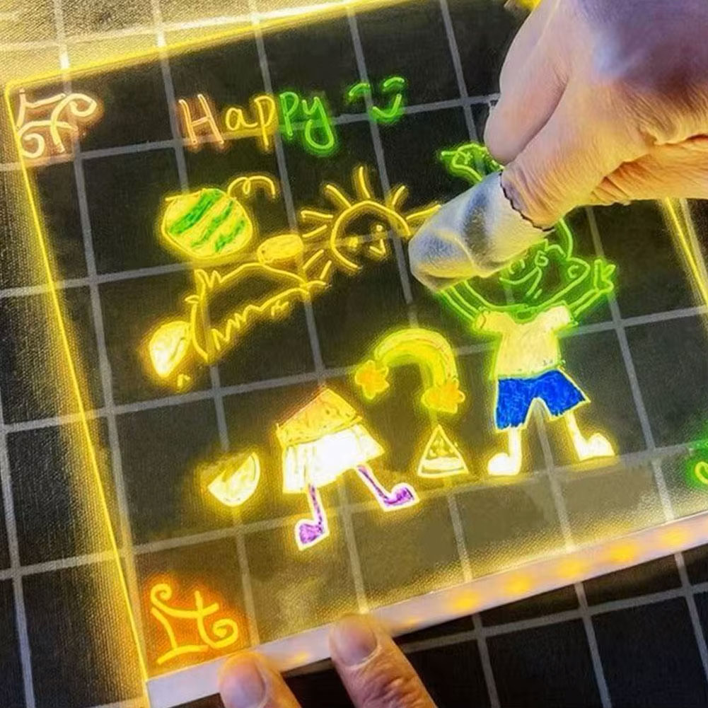 LED Magic Drawing Board With Fluorescent Acrylic KId's Toy_img_1