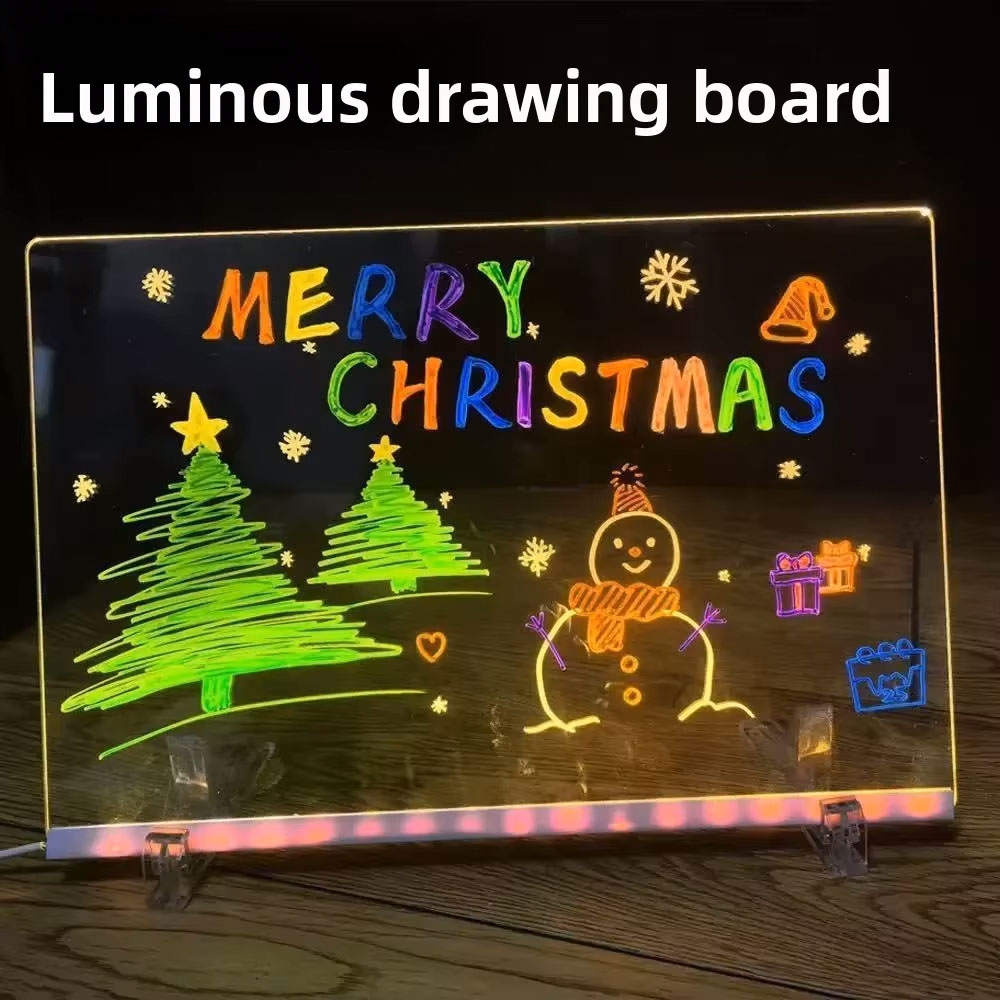 LED Magic Drawing Board With Fluorescent Acrylic KId's Toy_img_4