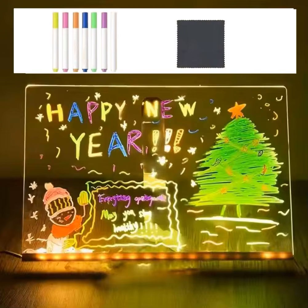 LED Magic Drawing Board With Fluorescent Acrylic KId's Toy