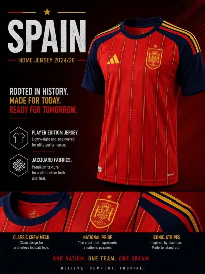 Spain World Cup 2026 Home Kit - Player Edition Half Sleeve._img_2