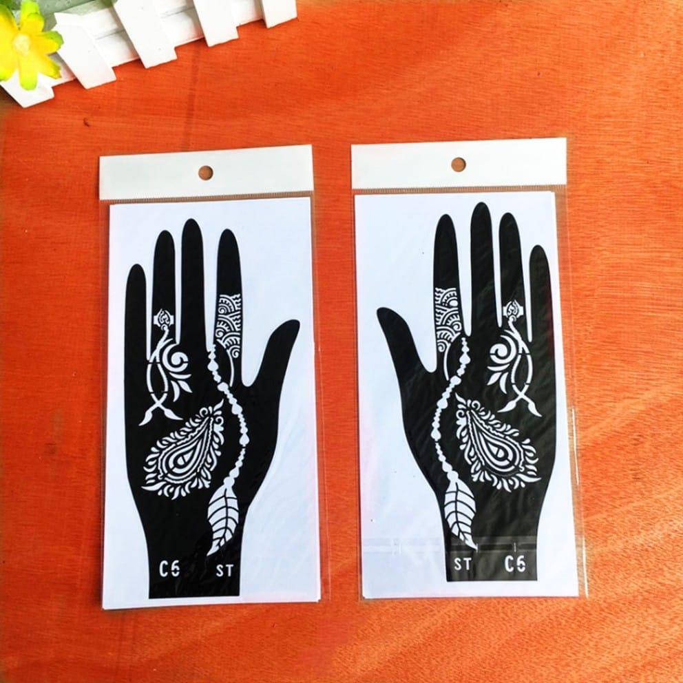2Pcs Mehedi Sticker, Mehndi Design Sticker