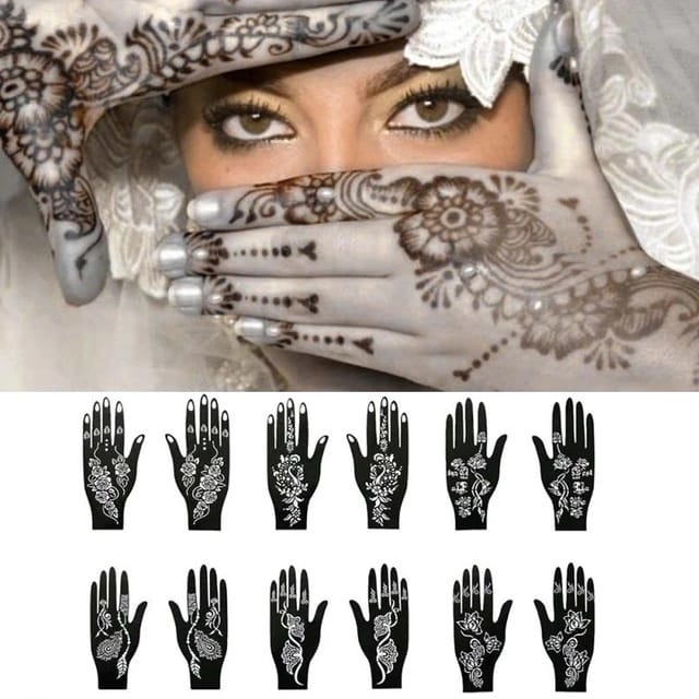 12Pcs mehedi sticker