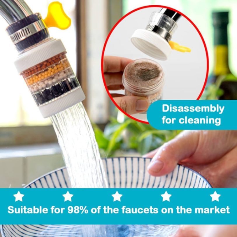 4-Layer Water Filter Tap Faucet Purifier