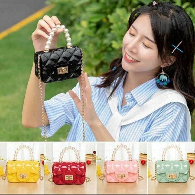 Mini Jelly Bag, Baby Pearl Handbag, Cute Mini Crossbody Baby Jelly