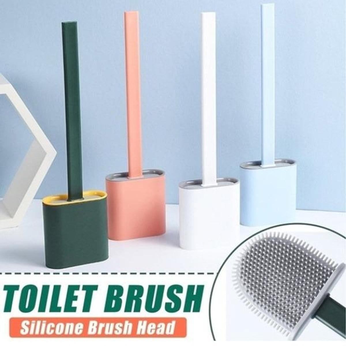 Silicone Toilet Brush With Holder Stand