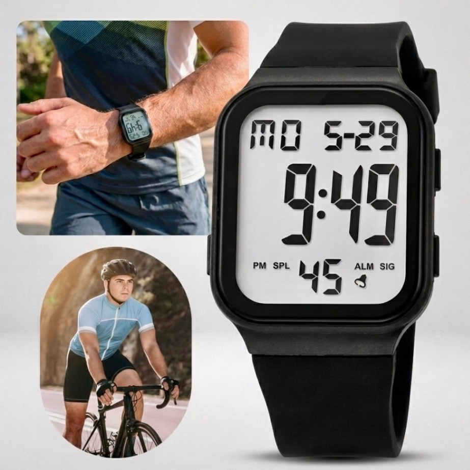 Digital Sports Watch for Men Watch Electronic Waterproof Wristwatch - LASIKA W-F157 Digital Sports Watch