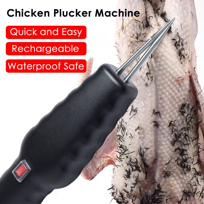 Handheld Chicken Plucker, Rechargeable Electric Poultry Plucker, Portable Feather Plucking Machine, Electric Feather Removal for Chicken Duck Goose Bird Turkey Poultry