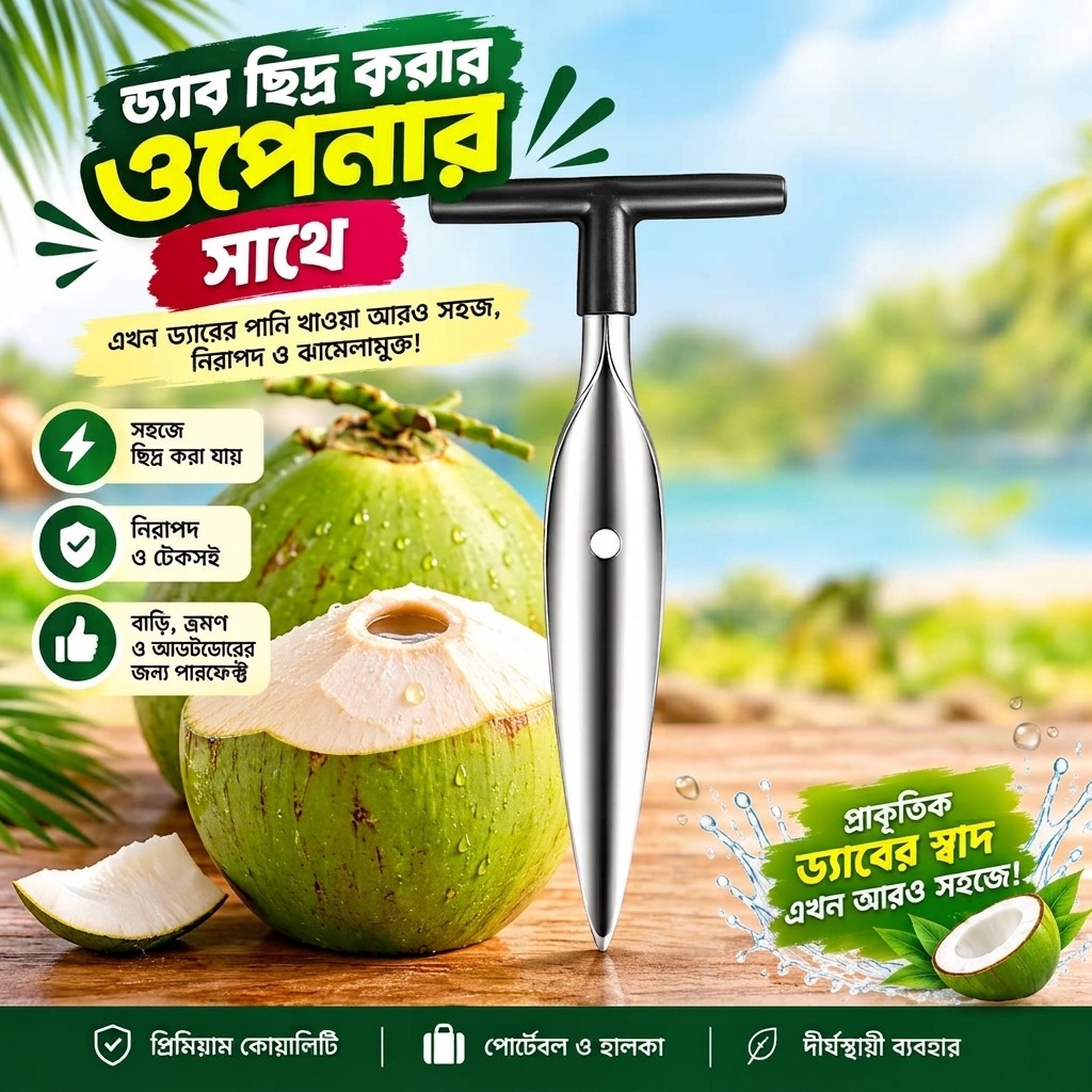 নারকেল হোল ওপেনার/নারকেল ওপেনার/নারকেল কাটার/ড্যাব ওপেনার
