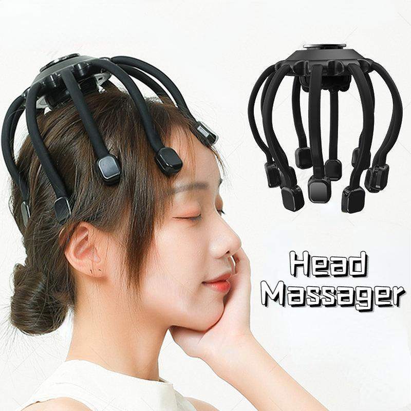 Electric Head Massager Octopus Scalp Massager Therapy Device, Electric Octopus Claw Head Scalp Massager 3 Modes Vibration Massage
