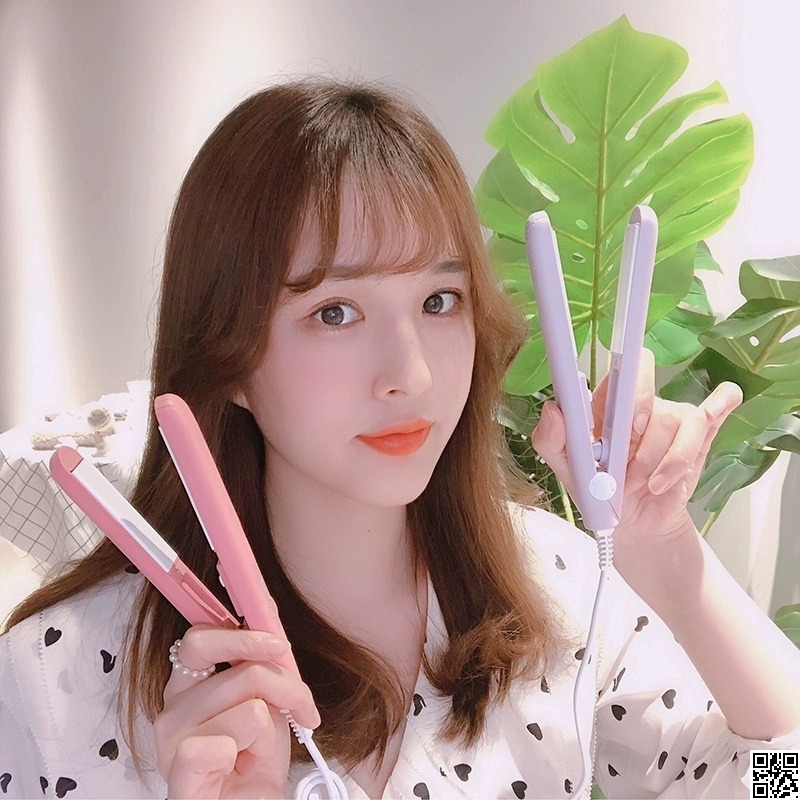 Mini Hair Straightener, Travel Mini Hair Flat Iron, Ceramic Plate Hair Straightener