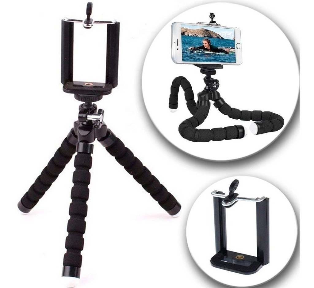 Flexible Octopus Phone Holder, Adjustable Mobile Phone Tripod Stand, Flexible Mini Octopus Tripod Portable Stand for Camera and Smartphone, Mobile Holder, Grip for Phone and Android