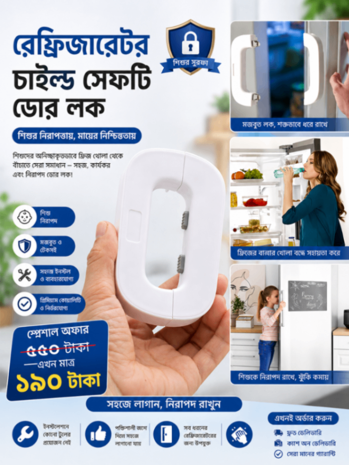 রেফ্রিজারেটরের দরজার তালা, ফ্রিজের দরজার তালা, মাল্টি-ফাংশন শিশুদের নিরাপত্তা রক্ষাকারী